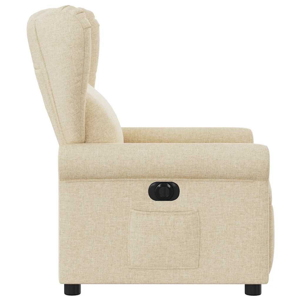 Fauteuil inclinable électrique Crème Tissu - XIOS