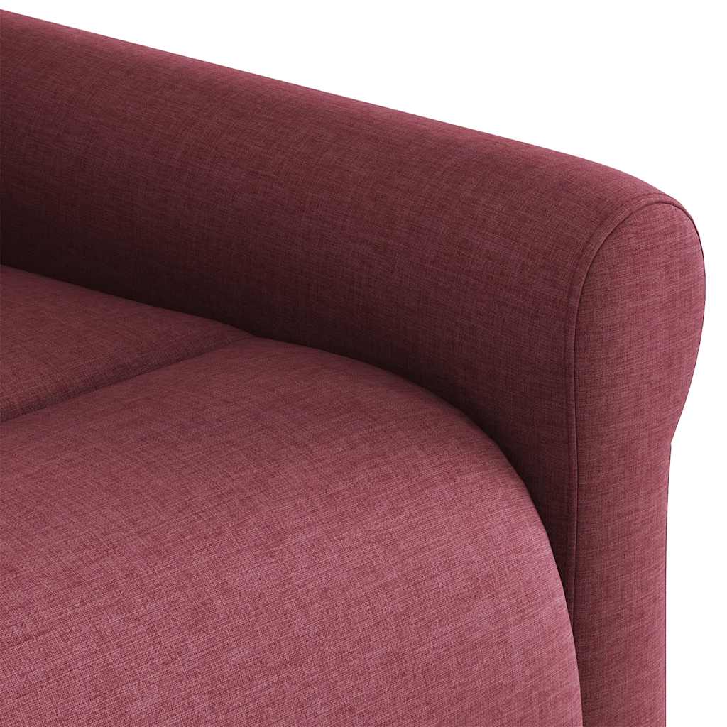 Fauteuil de massage inclinable électrique Rouge bordeaux Tissu - XIOS