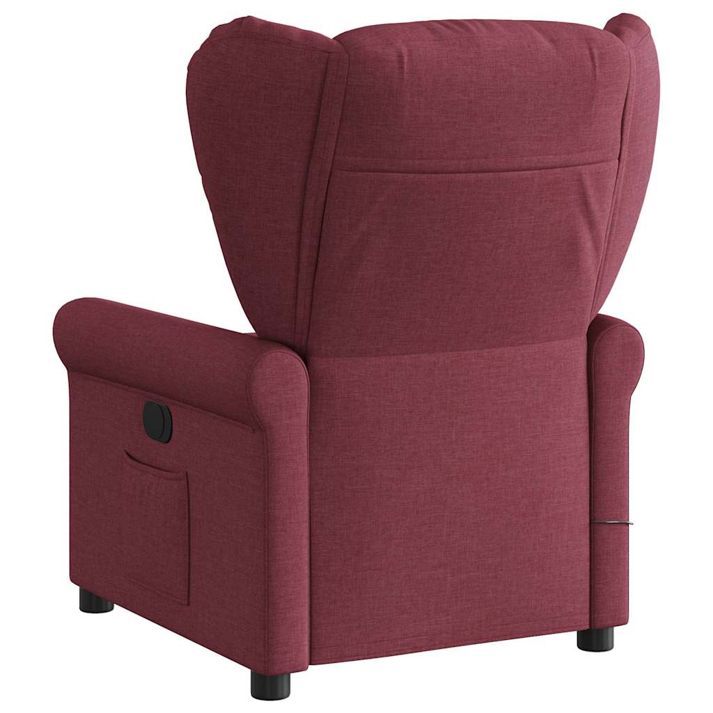 Fauteuil de massage inclinable électrique Rouge bordeaux Tissu - XIOS