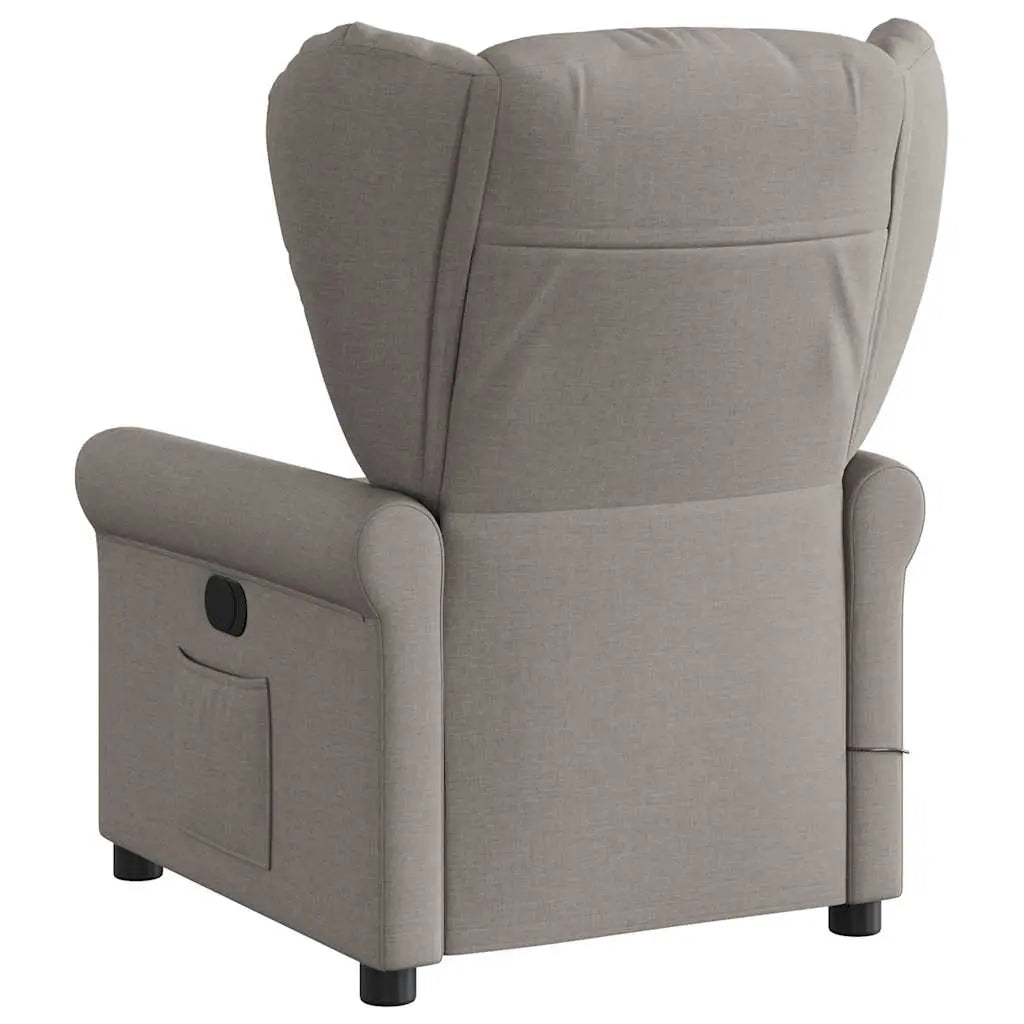 Fauteuil de massage inclinable électrique Taupe Tissu - XIOS