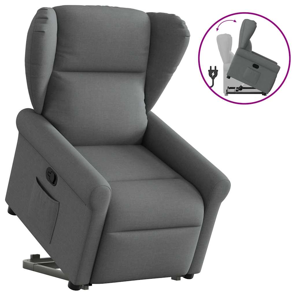 Fauteuil inclinable Gris foncé Tissu - XIOS