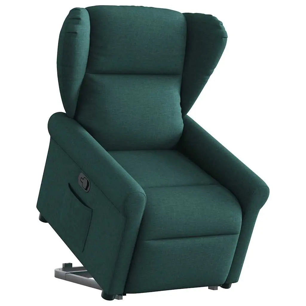 Fauteuil inclinable vert foncé tissu - XIOS