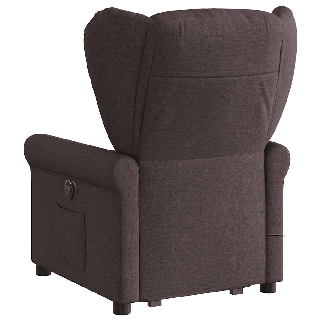Fauteuil inclinable de massage Marron foncé Tissu - XIOS
