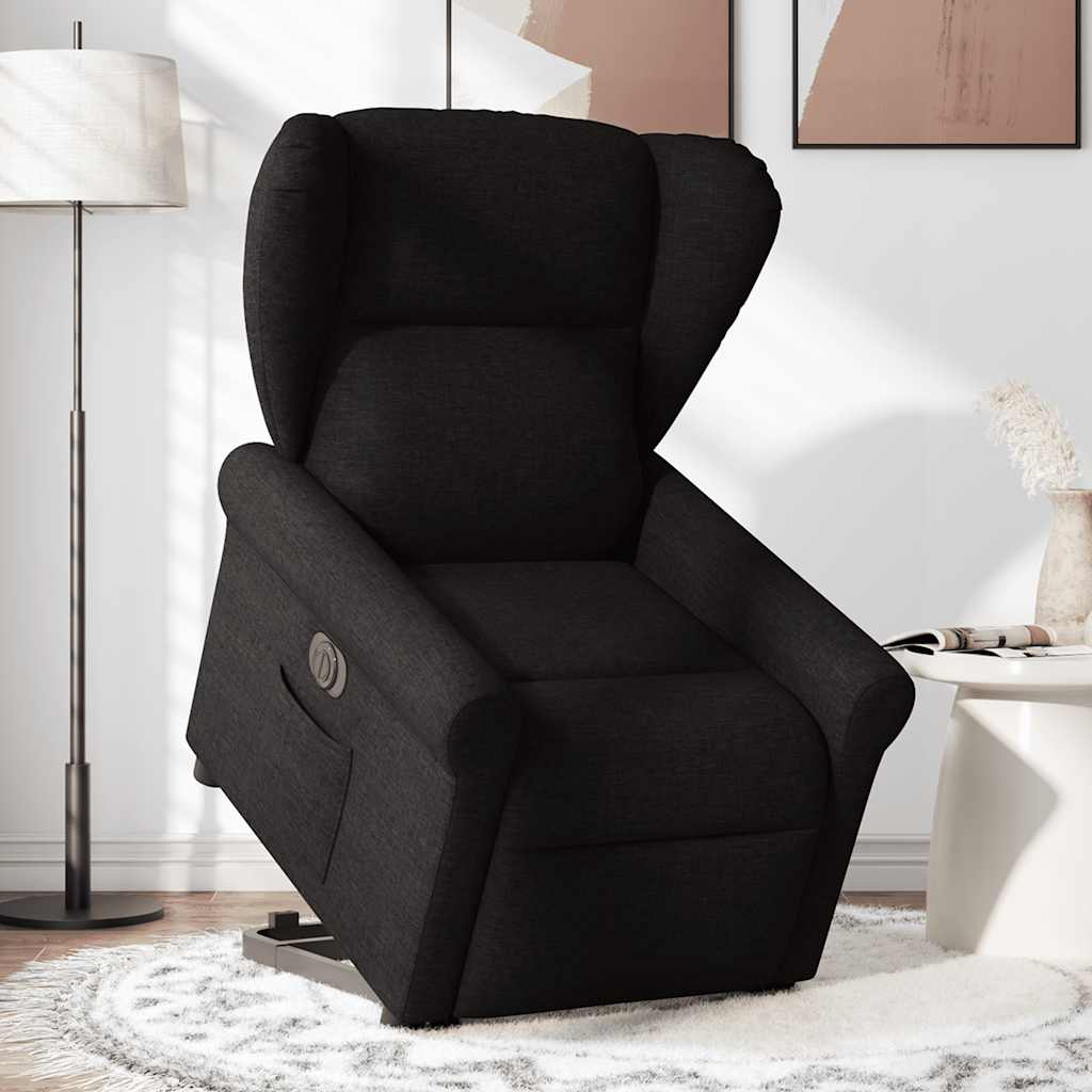 Fauteuil inclinable électrique noir tissu
