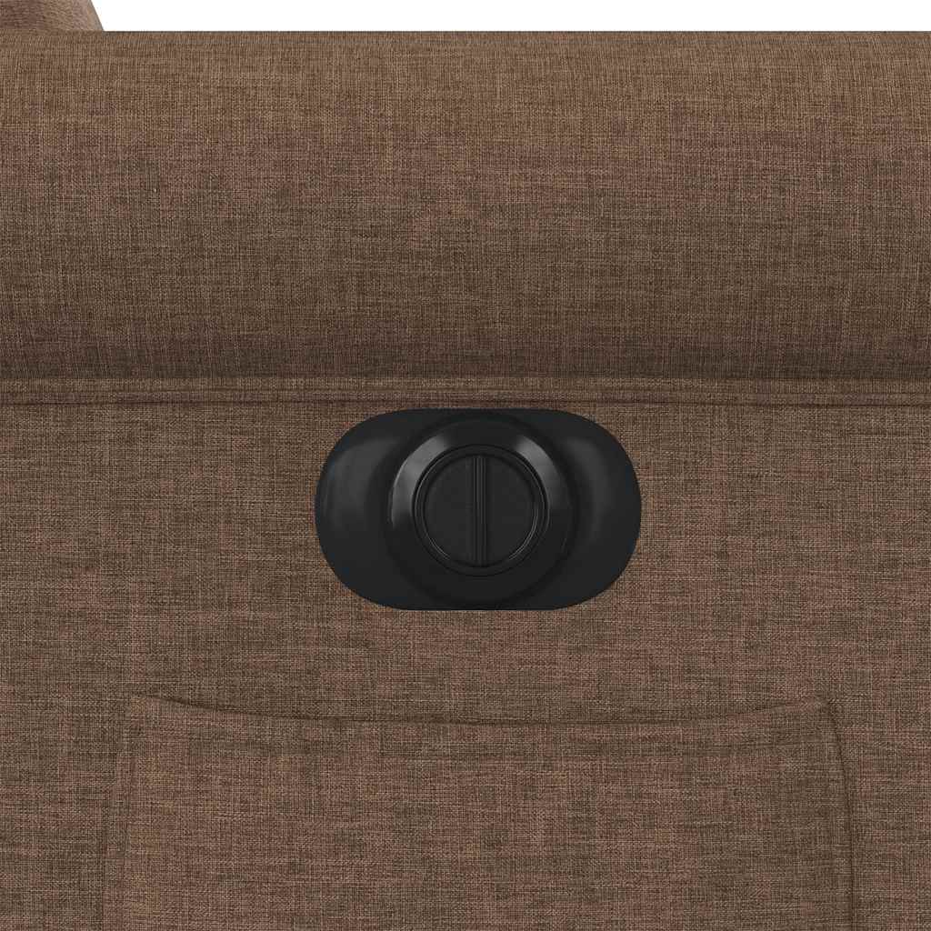 Fauteuil inclinable électrique marron tissu