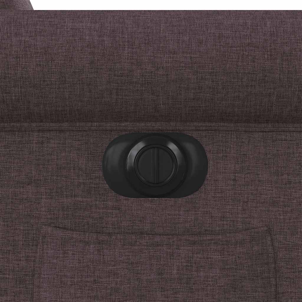 Fauteuil inclinable électrique marron foncé tissu
