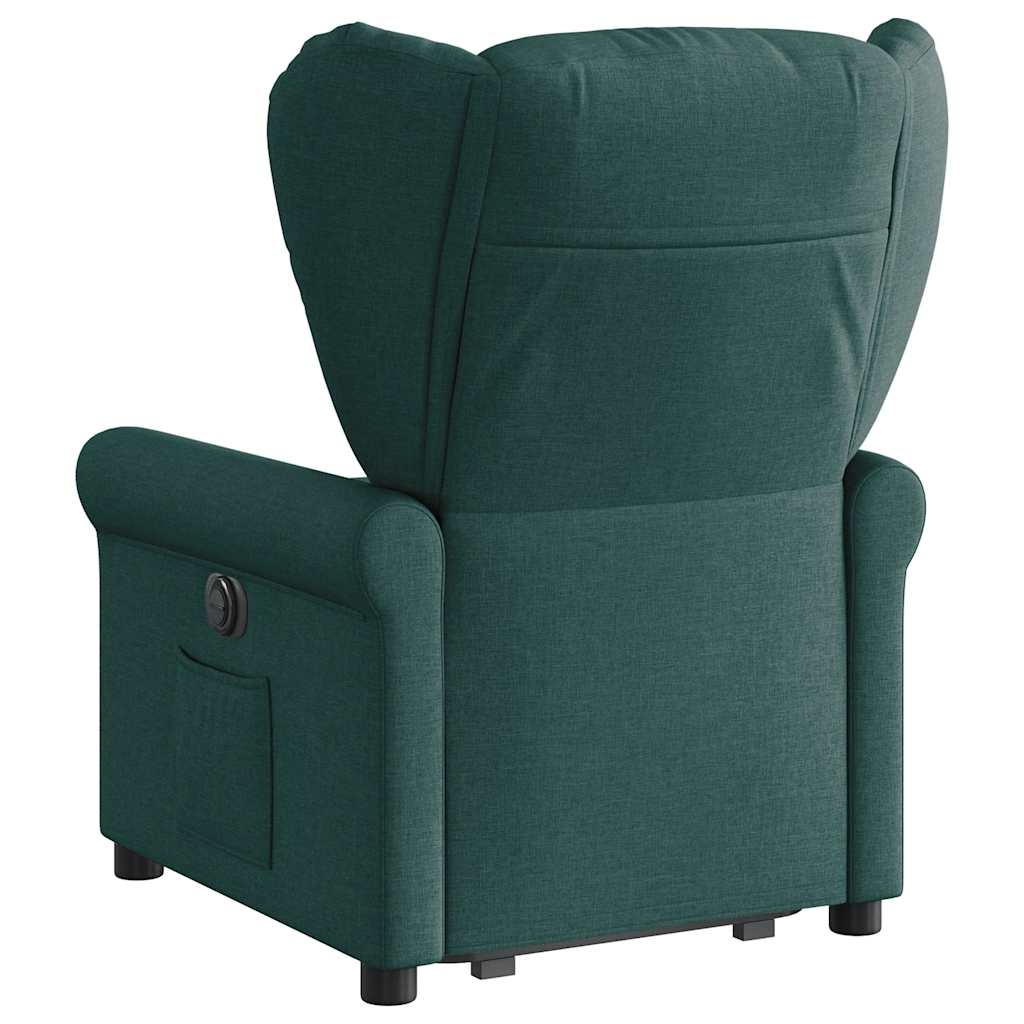 Fauteuil inclinable électrique vert foncé tissu - XIOS