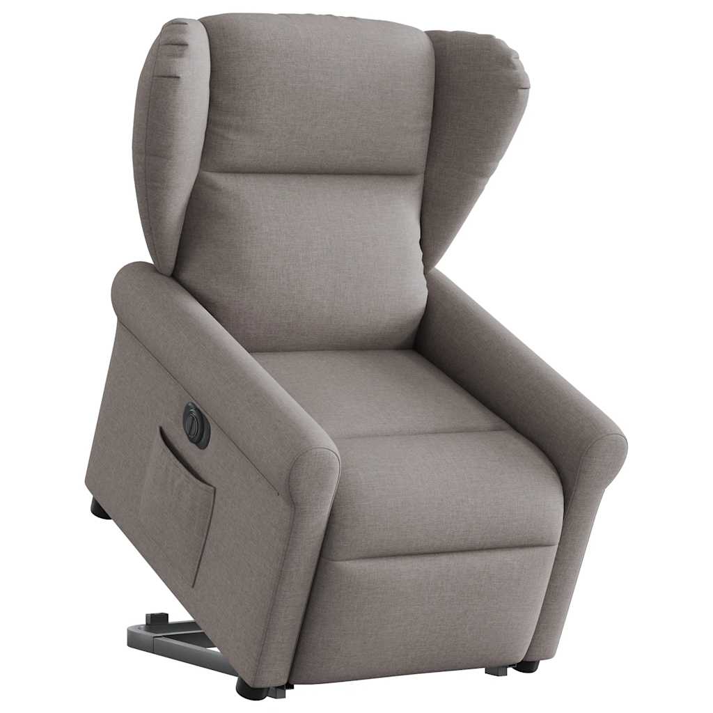 Fauteuil inclinable électrique taupe tissu - XIOS