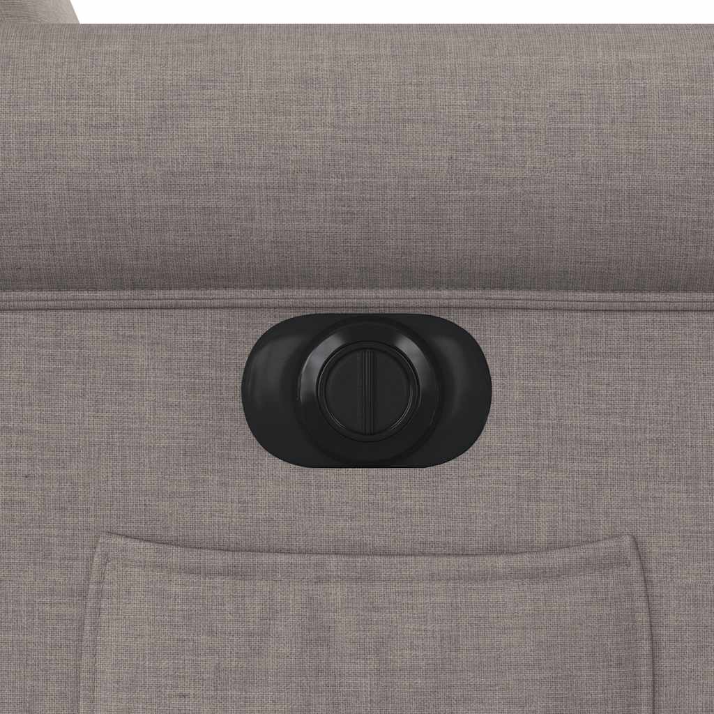 Fauteuil inclinable électrique taupe tissu