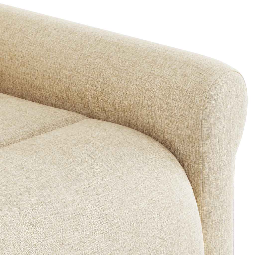 Fauteuil inclinable électrique crème tissu