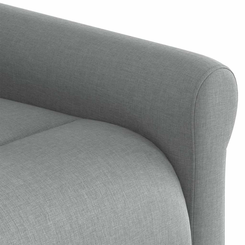 Fauteuil inclinable de massage électrique Gris clair Tissu