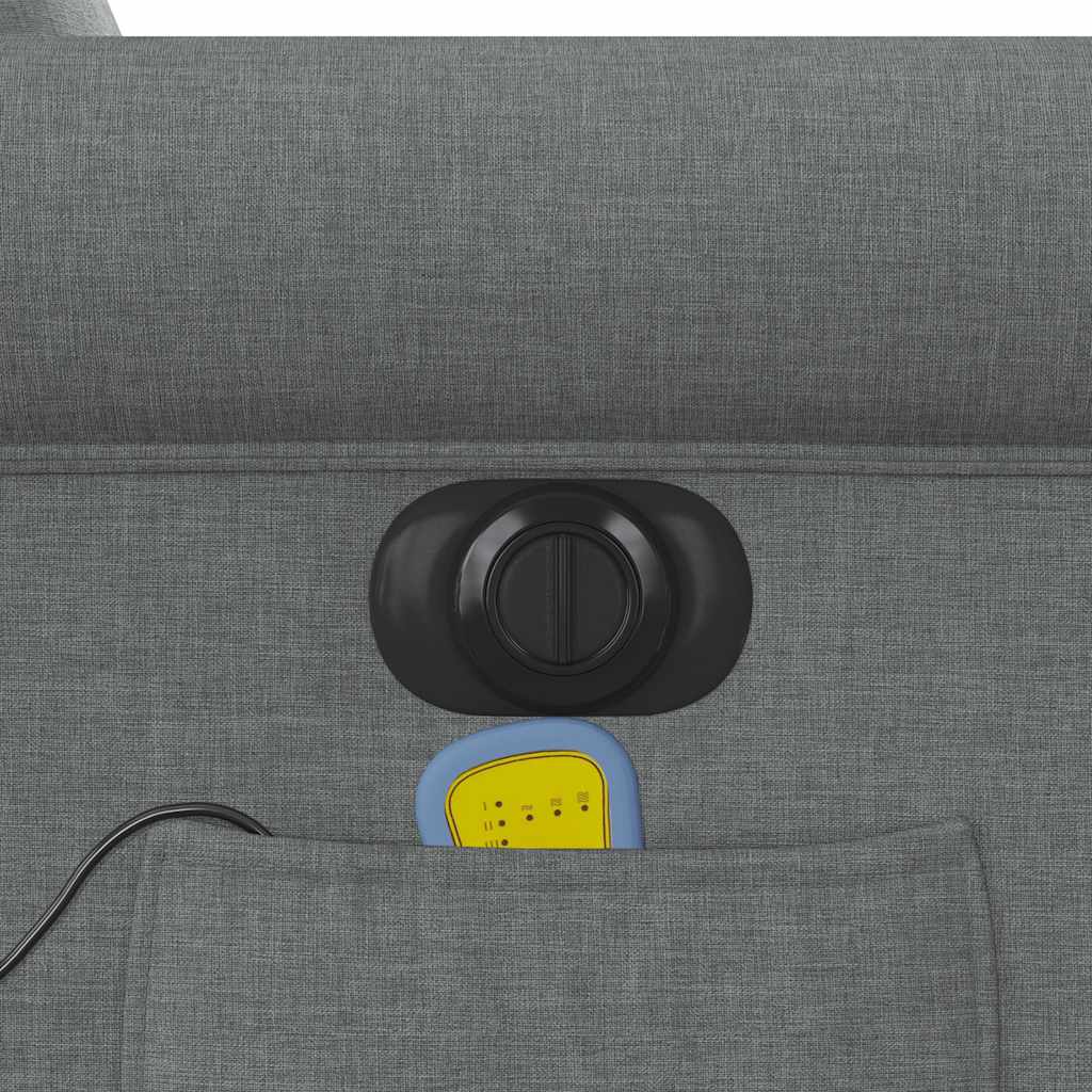 Fauteuil inclinable de massage électrique Gris foncé Tissu