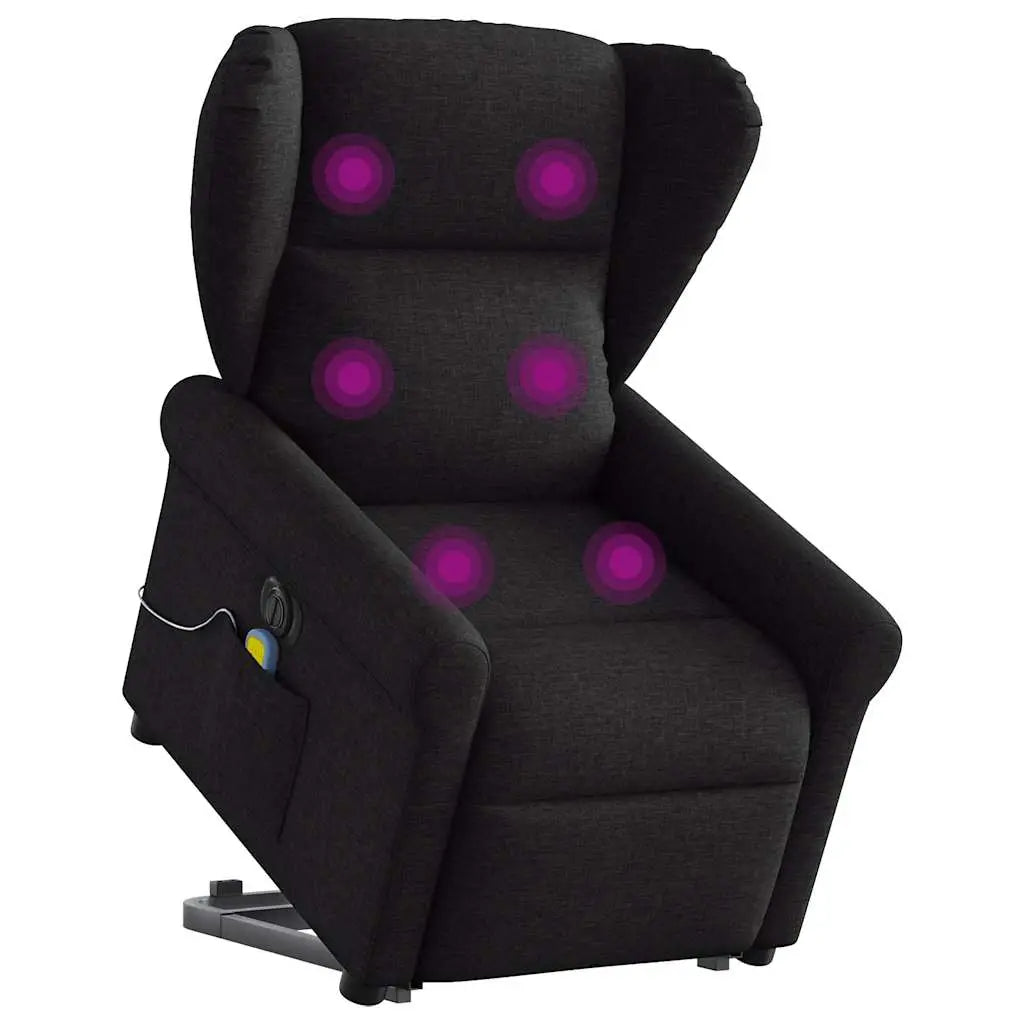 Fauteuil inclinable de massage électrique Noir Tissu - XIOS