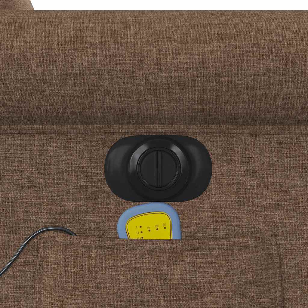 Fauteuil inclinable de massage électrique Marron Tissu