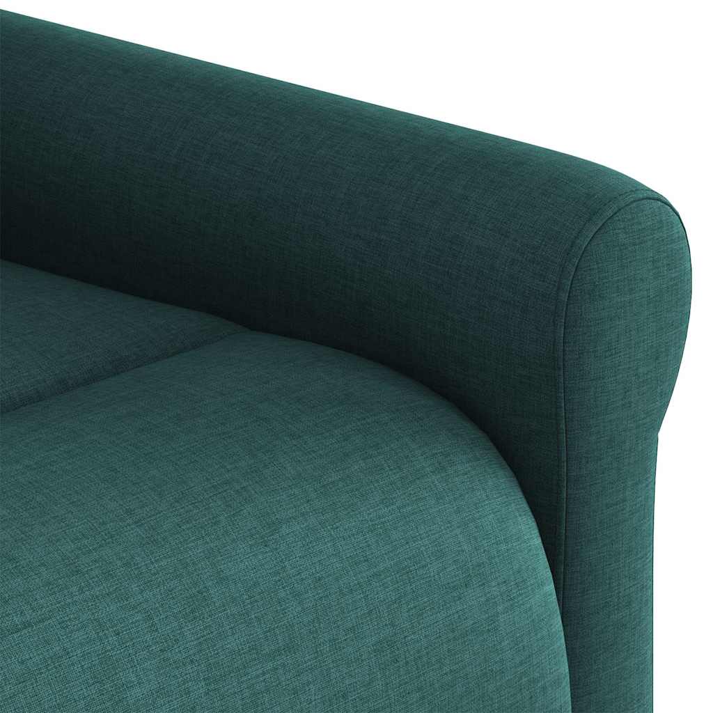 Fauteuil inclinable de massage électrique Vert foncé Tissu