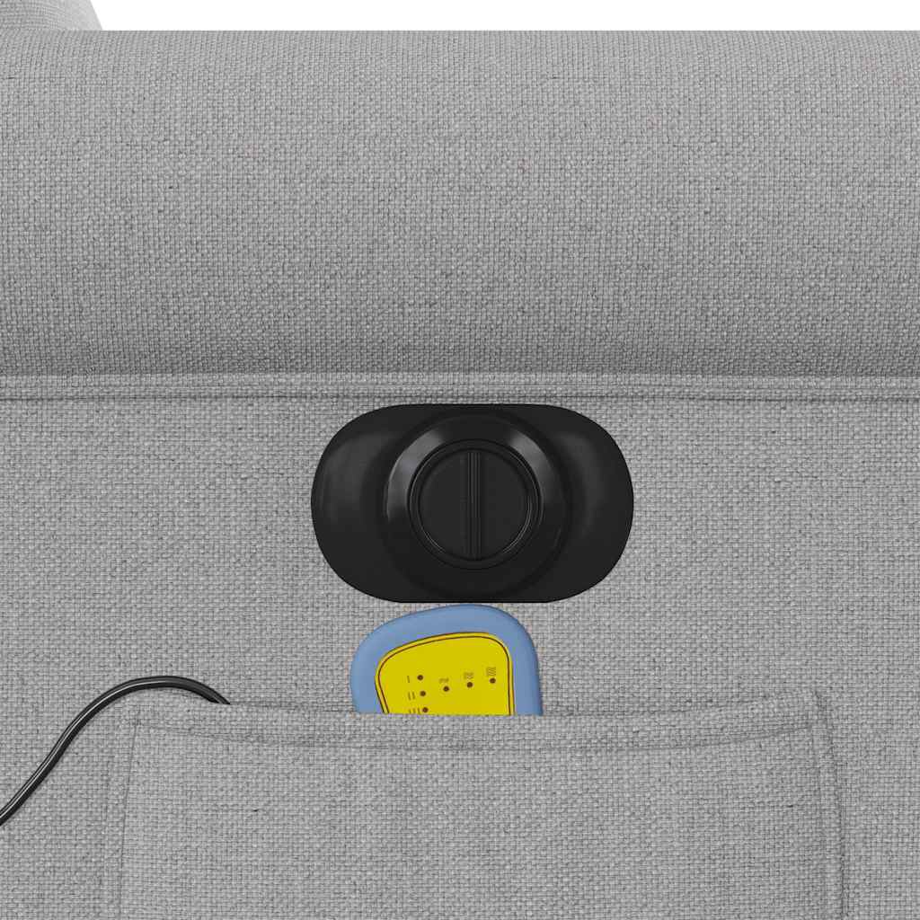 Fauteuil inclinable de massage électrique gris nuage tissu