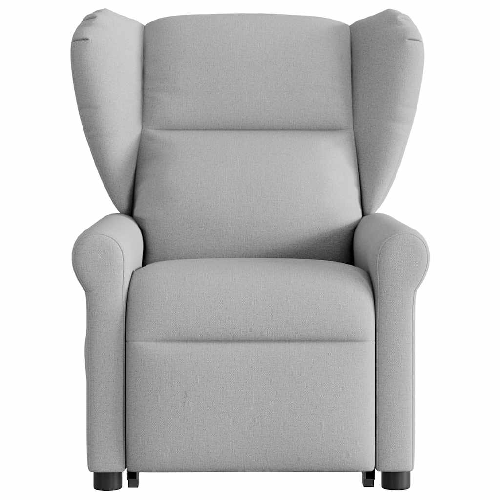 Fauteuil inclinable de massage électrique gris nuage tissu - XIOS