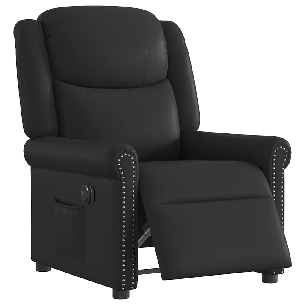 Fauteuil inclinable électrique Noir brillant Similicuir - XIOS