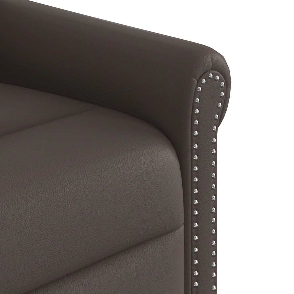 Fauteuil inclinable marron brillant similicuir - XIOS