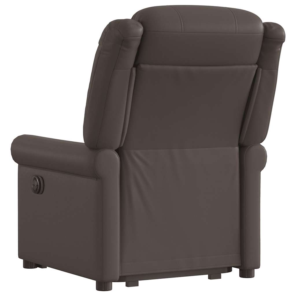 Fauteuil inclinable marron brillant similicuir - XIOS
