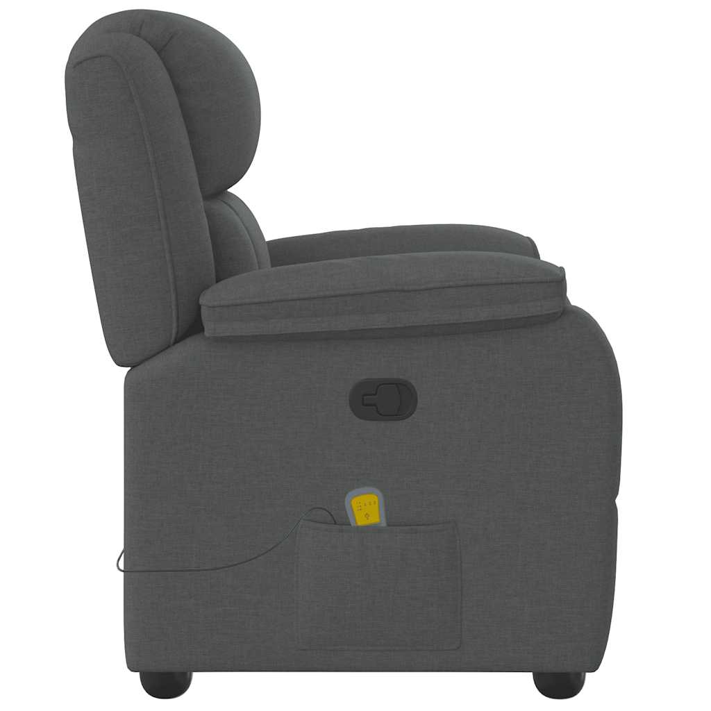 Fauteuil de massage inclinable Gris foncé Tissu - XIOS