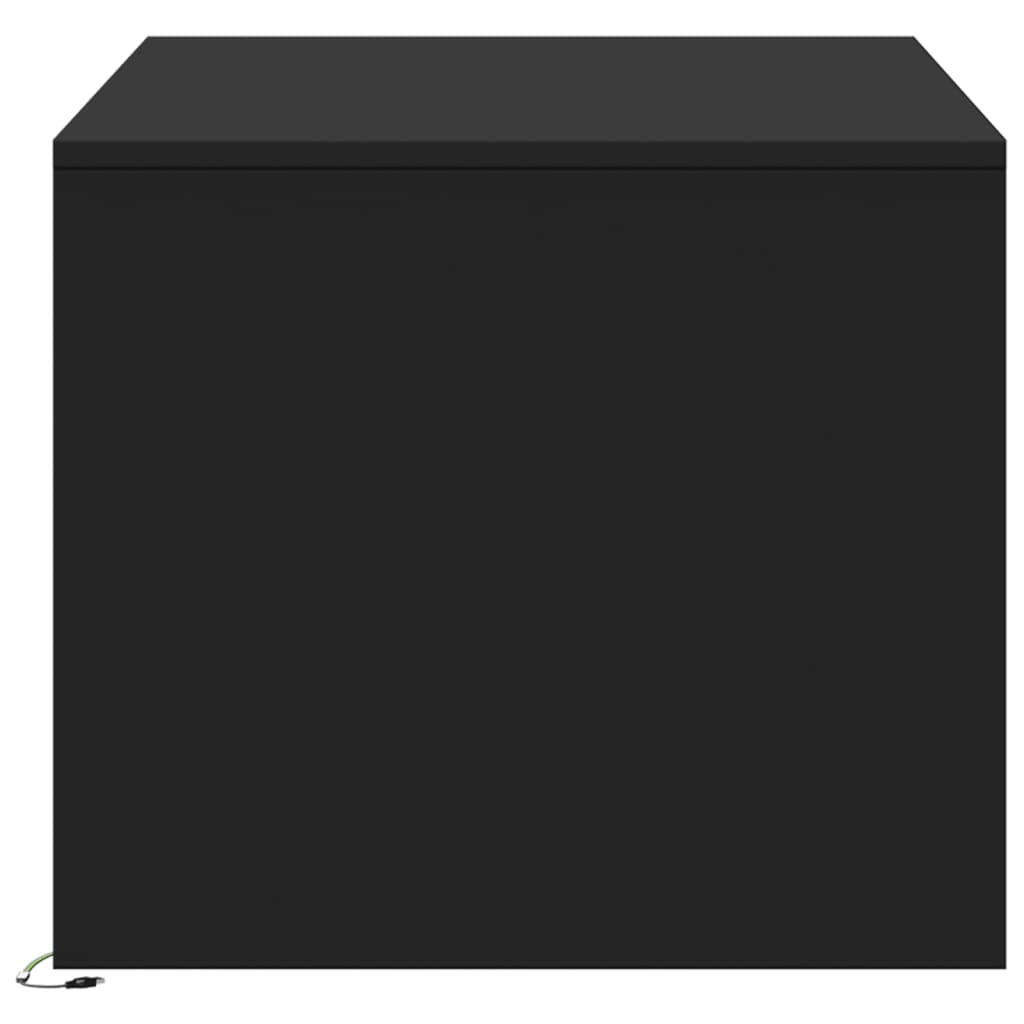 Table basse avec lumières LED noir bois d'ingénierie - XIOS