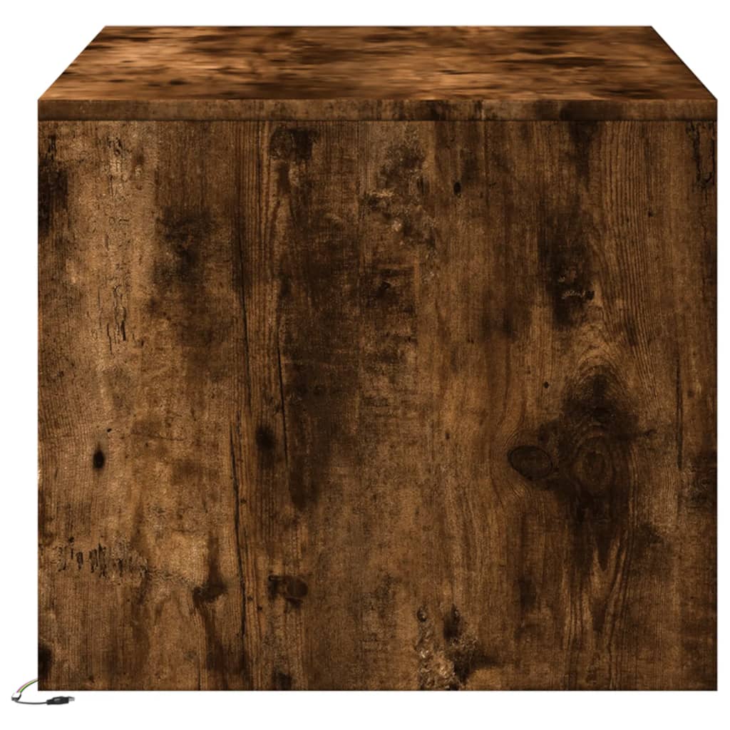 Table basse avec lumières LED chêne fumé ois d'ingénierie - XIOS