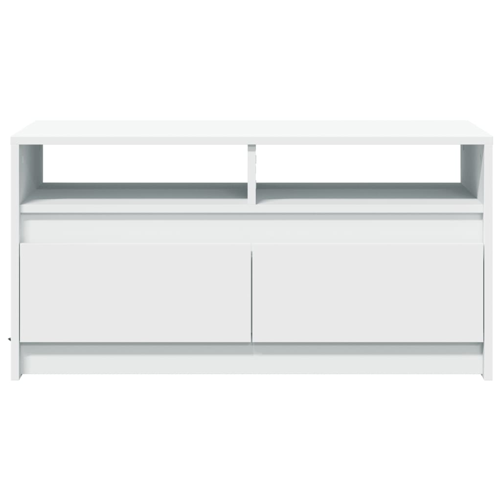 Table basse avec lumières LED blanc bois d'ingénierie - XIOS