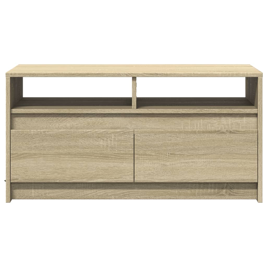 Table basse avec lumières LED chêne sonoma bois d'ingénierie - XIOS