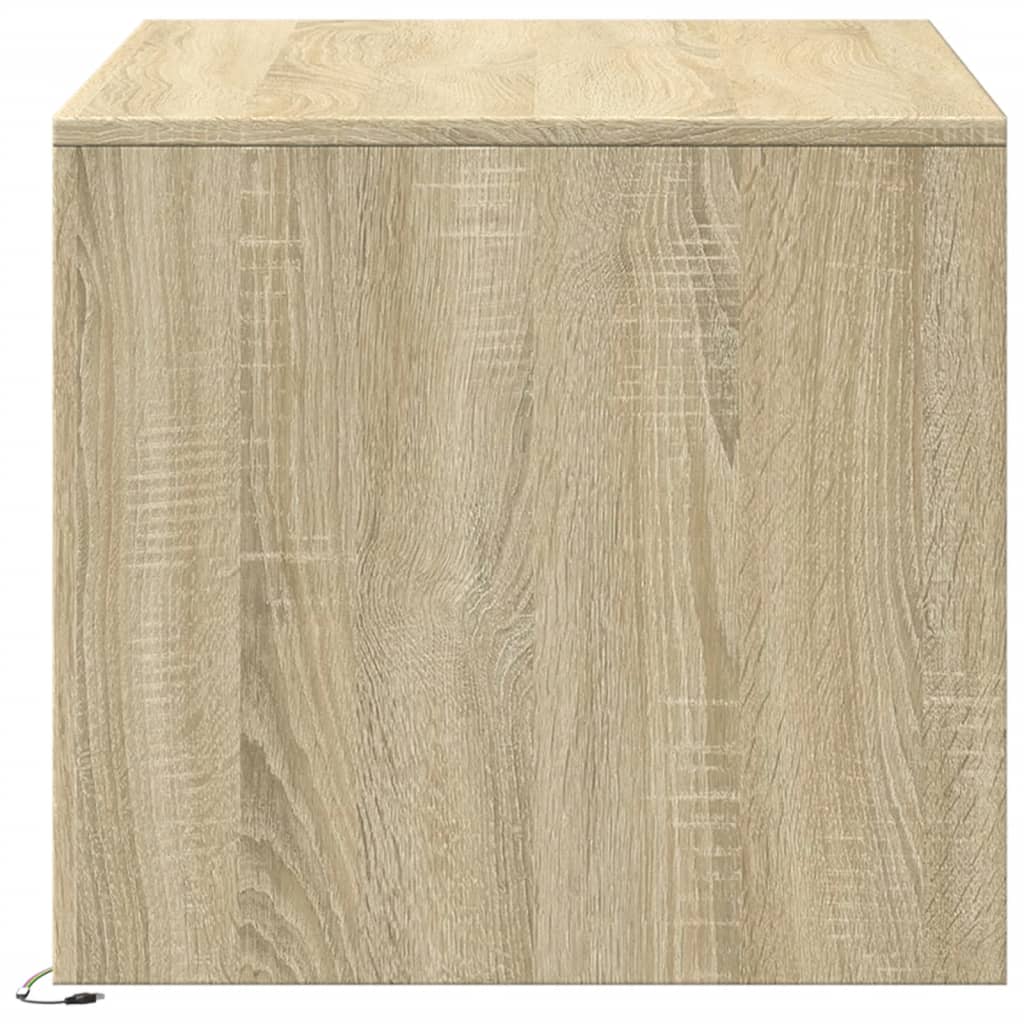 Table basse avec lumières LED chêne sonoma bois d'ingénierie - XIOS