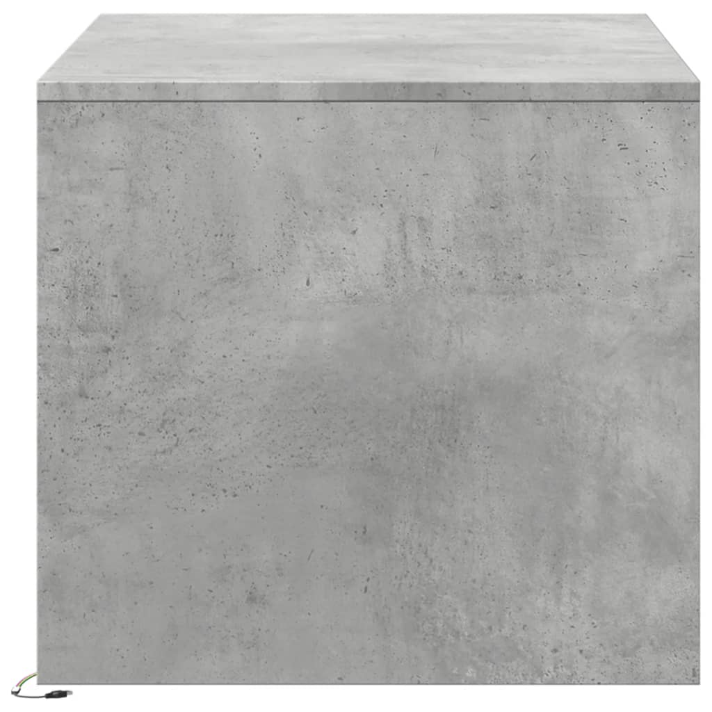 Table basse avec lumières LED gris béton bois d'ingénierie - XIOS