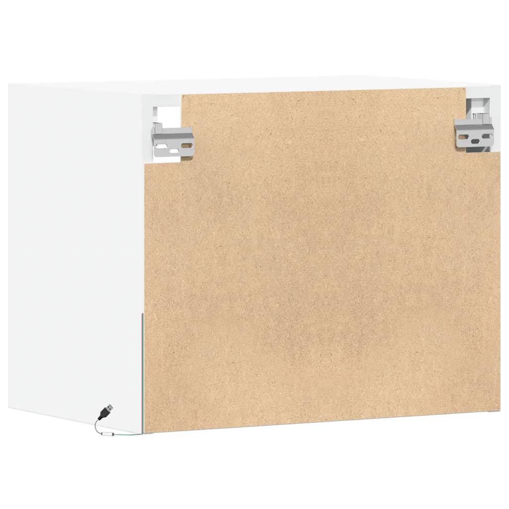 Tables de chevet murales avec lumières LED 2 pcs blanc - XIOS