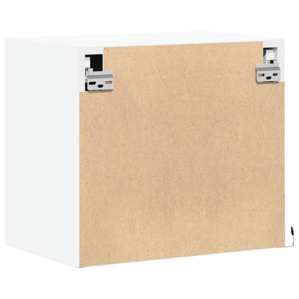 Tables de chevet murales avec lumières LED 2 pcs blanc - XIOS