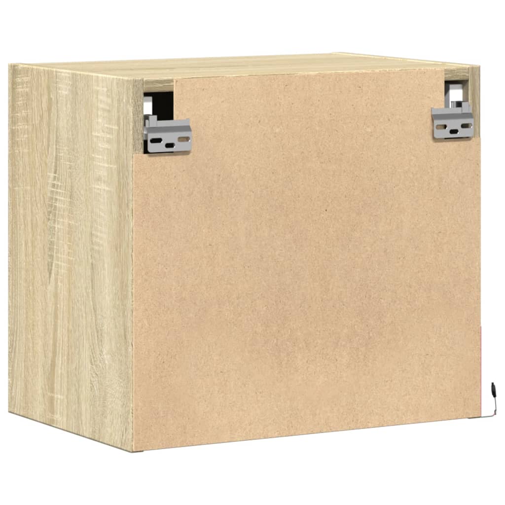 Tables de chevet murales avec lumières LED 2 pcs chêne sonoma - XIOS