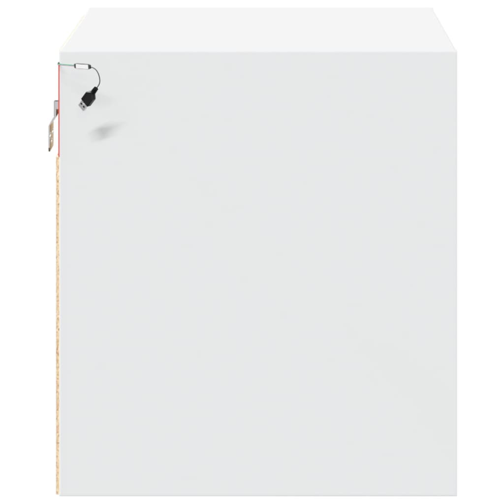 Table de chevet murale avec lumières LED blanc - XIOS