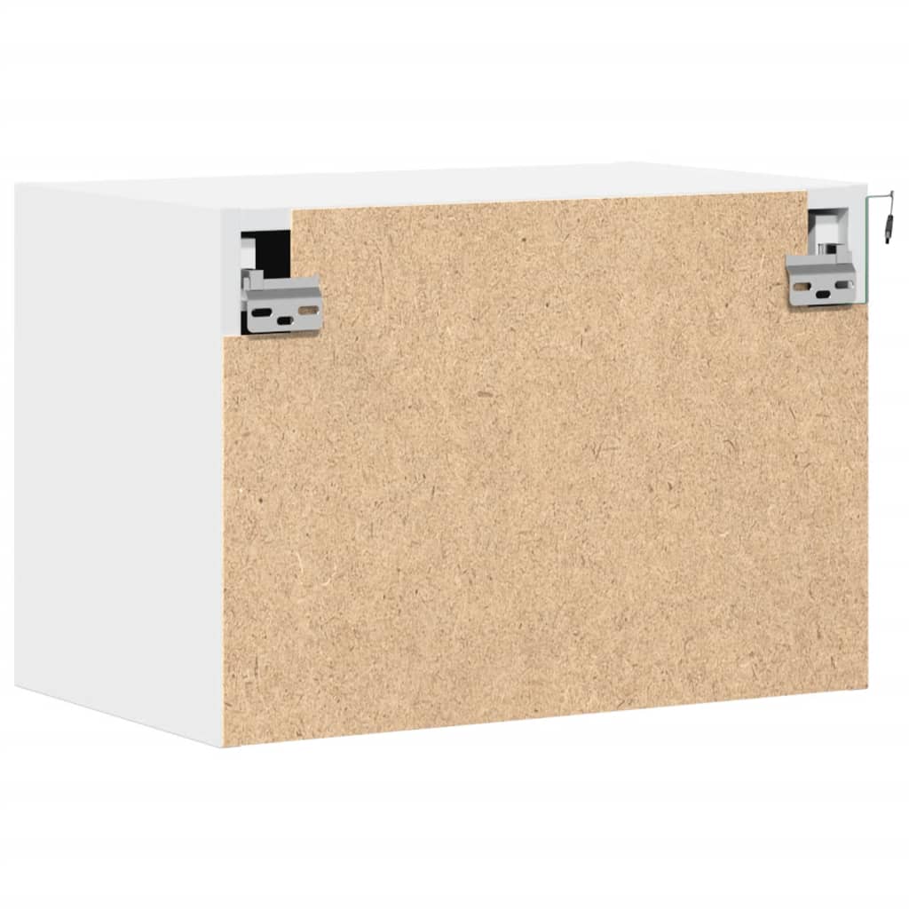 Tables de chevet murales avec lumières LED 2 pcs blanc - XIOS