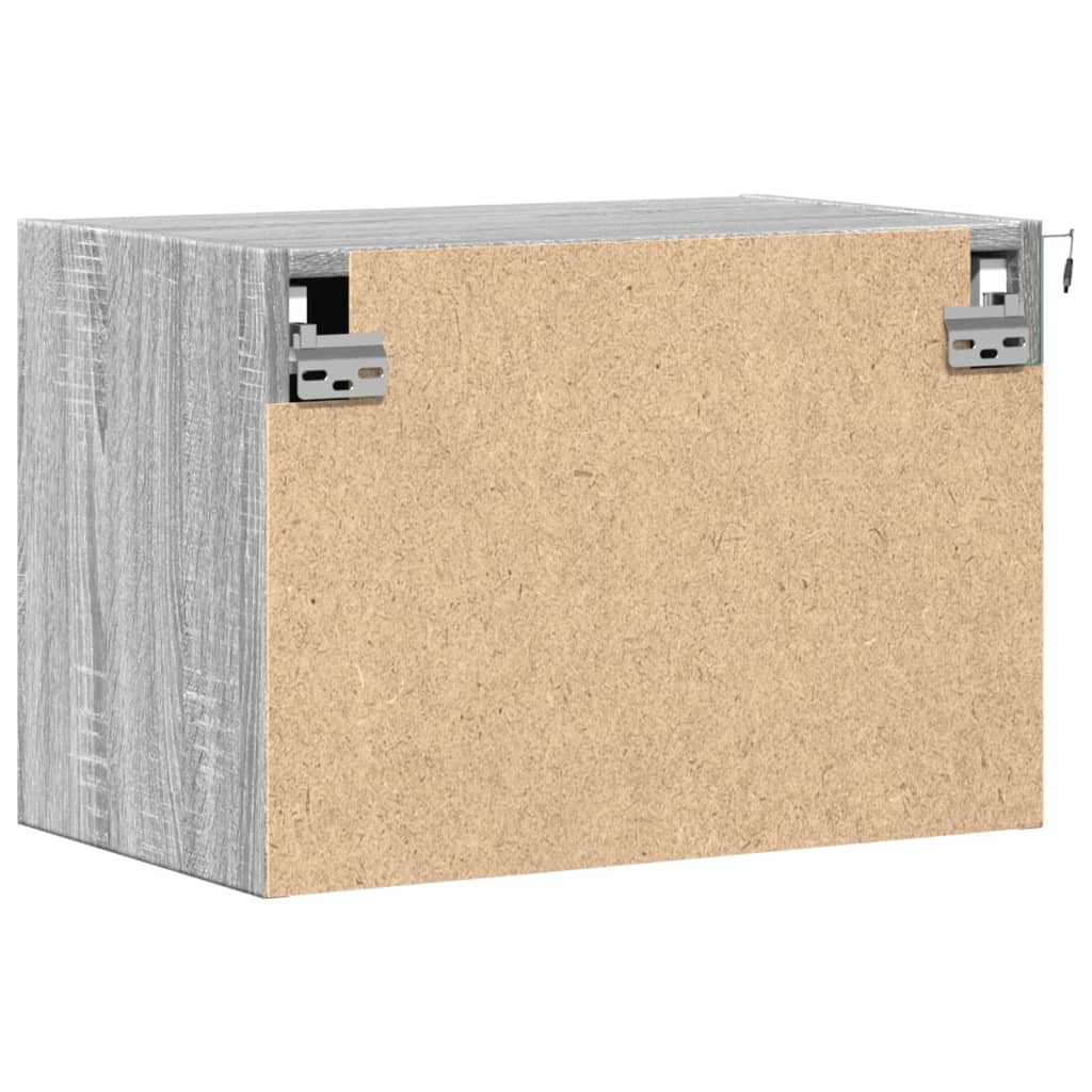 Table de chevet murale avec lumières LED sonoma gris - XIOS