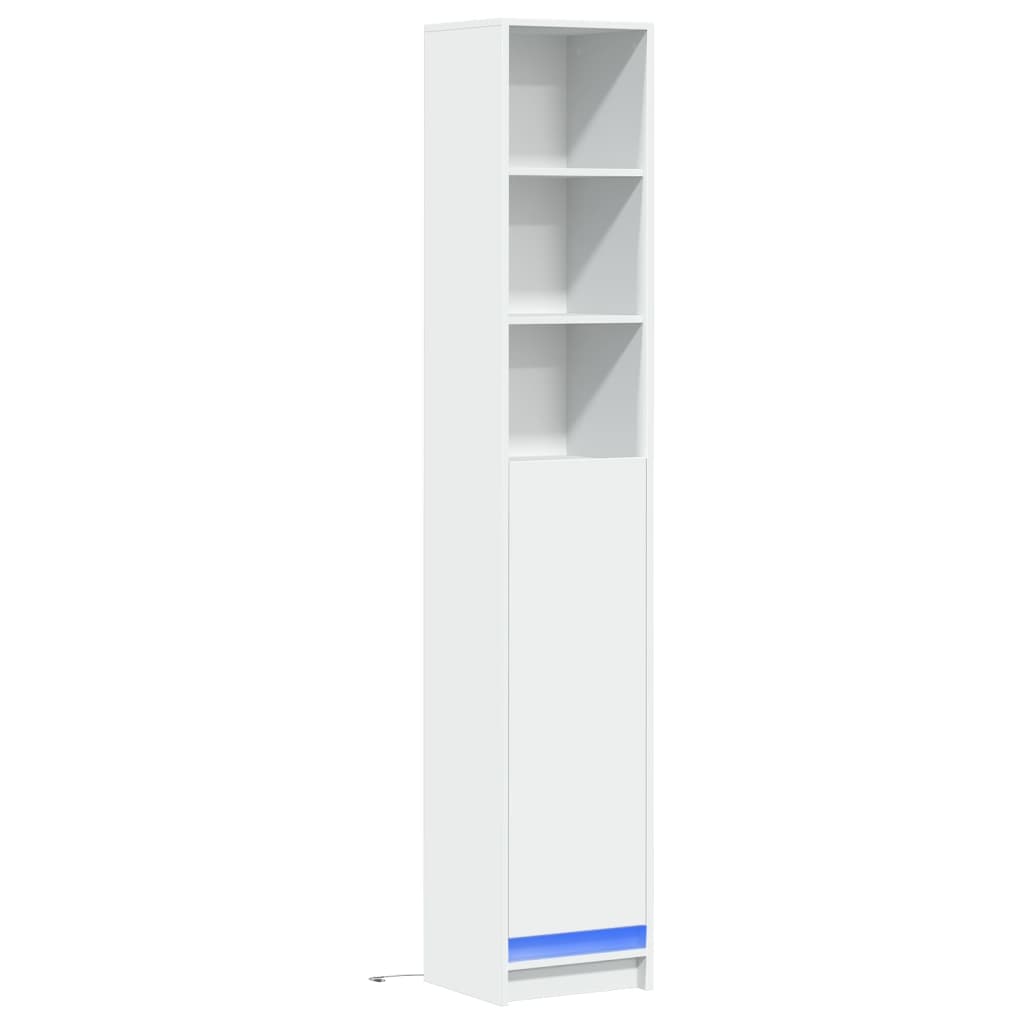 Buffet avec LED blanc 36x32,5x200 cm bois d'ingénierie - XIOS
