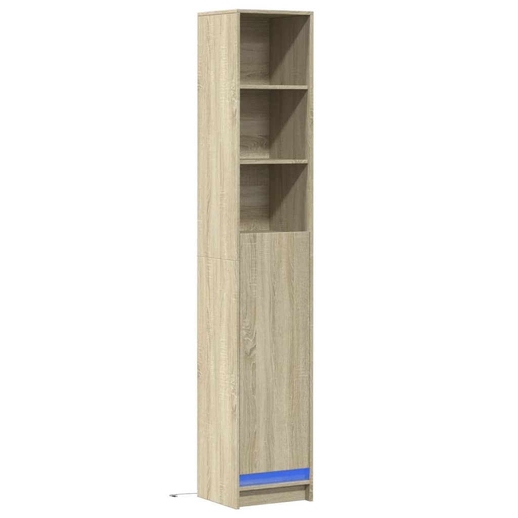 Buffet avec LED chêne sonoma 36x32,5x200 cm bois d'ingénierie - XIOS