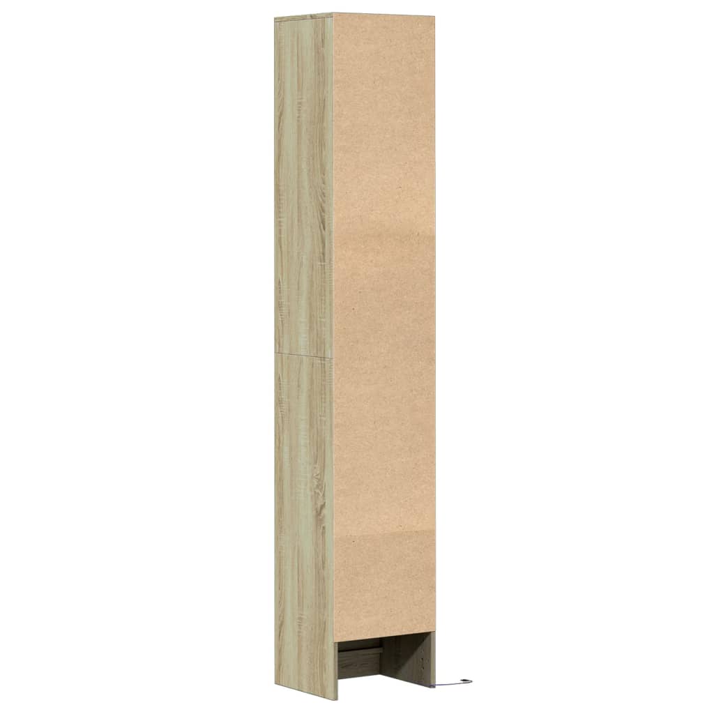 Buffet avec LED chêne sonoma 36x32,5x200 cm bois d'ingénierie - XIOS