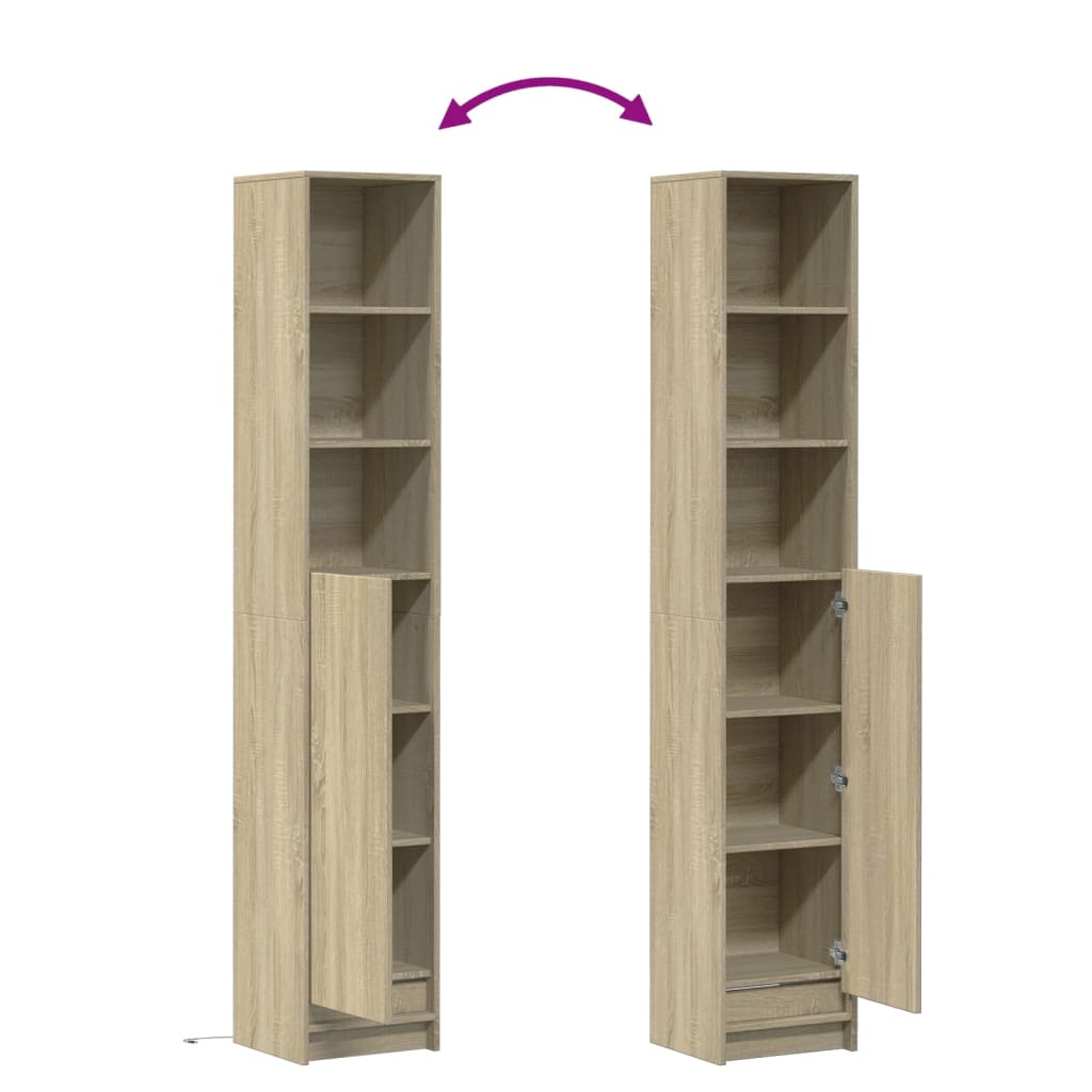 Buffet avec LED chêne sonoma 36x32,5x200 cm bois d'ingénierie - XIOS
