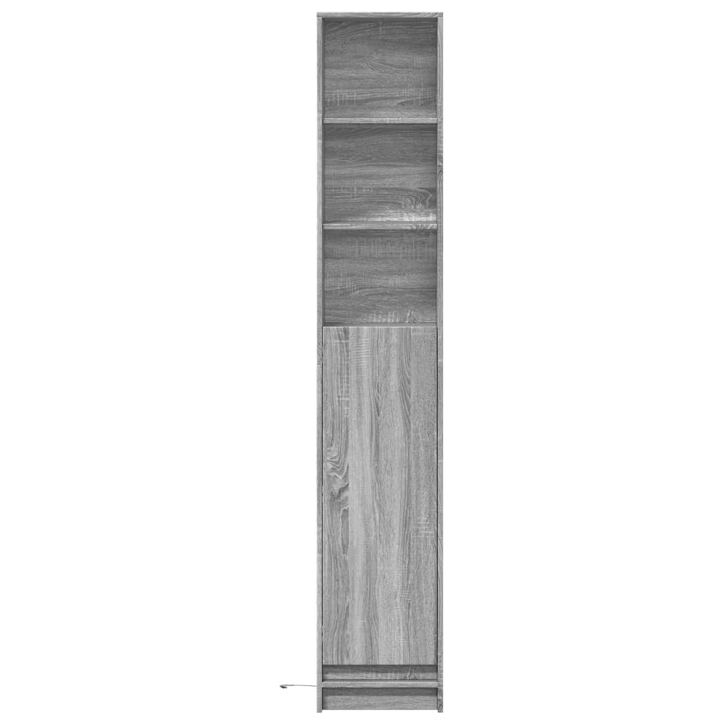 Buffet avec LED sonoma gris 36x32,5x200 cm bois d'ingénierie - XIOS