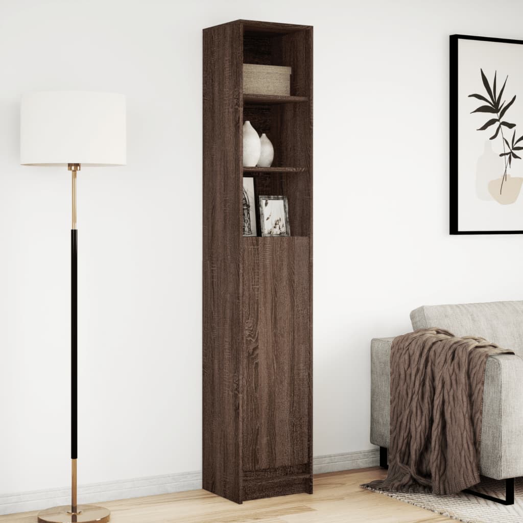 Buffet avec LED chêne marron 36x32,5x200 cm bois d'ingénierie - XIOS
