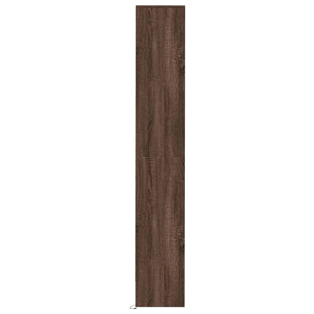 Buffet avec LED chêne marron 36x32,5x200 cm bois d'ingénierie - XIOS