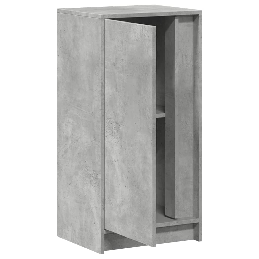 Buffet avec LED gris béton 42,5x34x85 cm bois d'ingénierie - XIOS