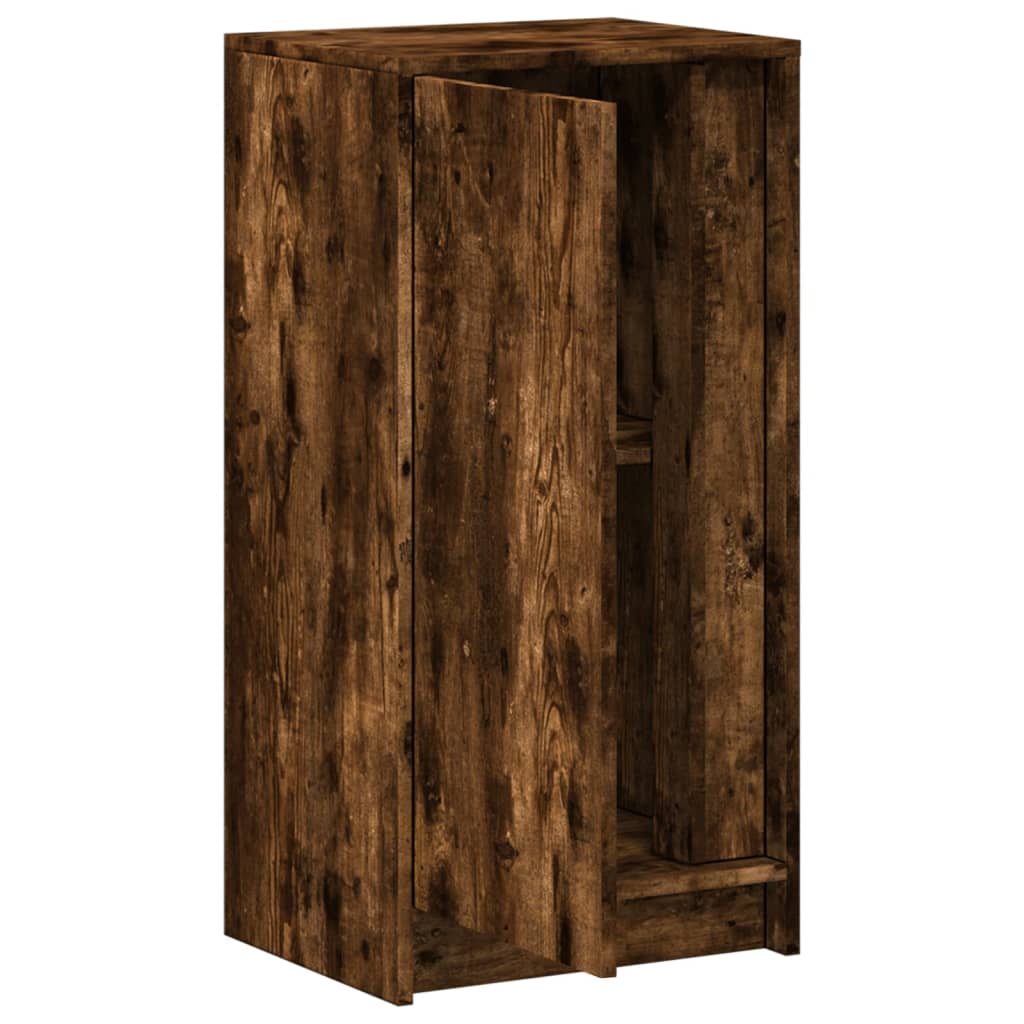 Buffet avec LED chêne fumé 42,5x34x85 cm bois d'ingénierie - XIOS
