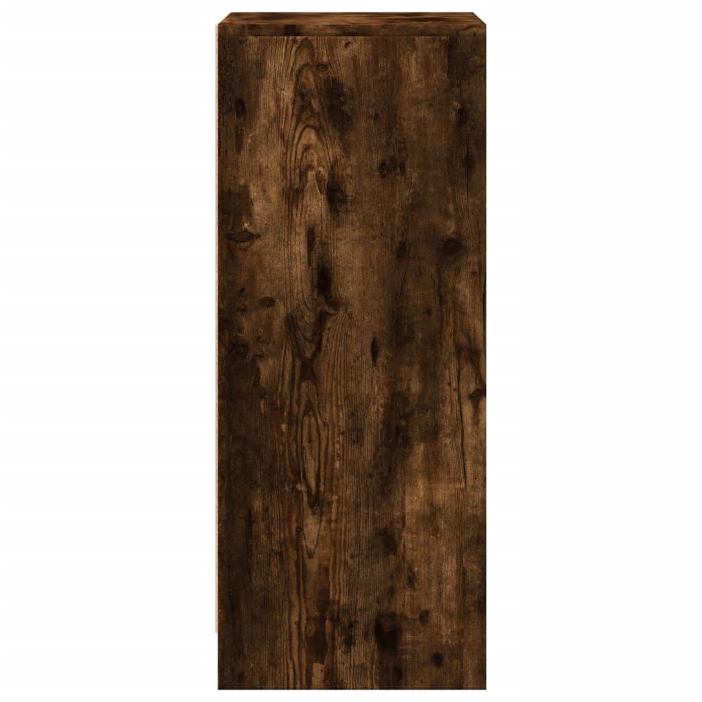 Buffet avec LED chêne fumé 42,5x34x85 cm bois d'ingénierie - XIOS