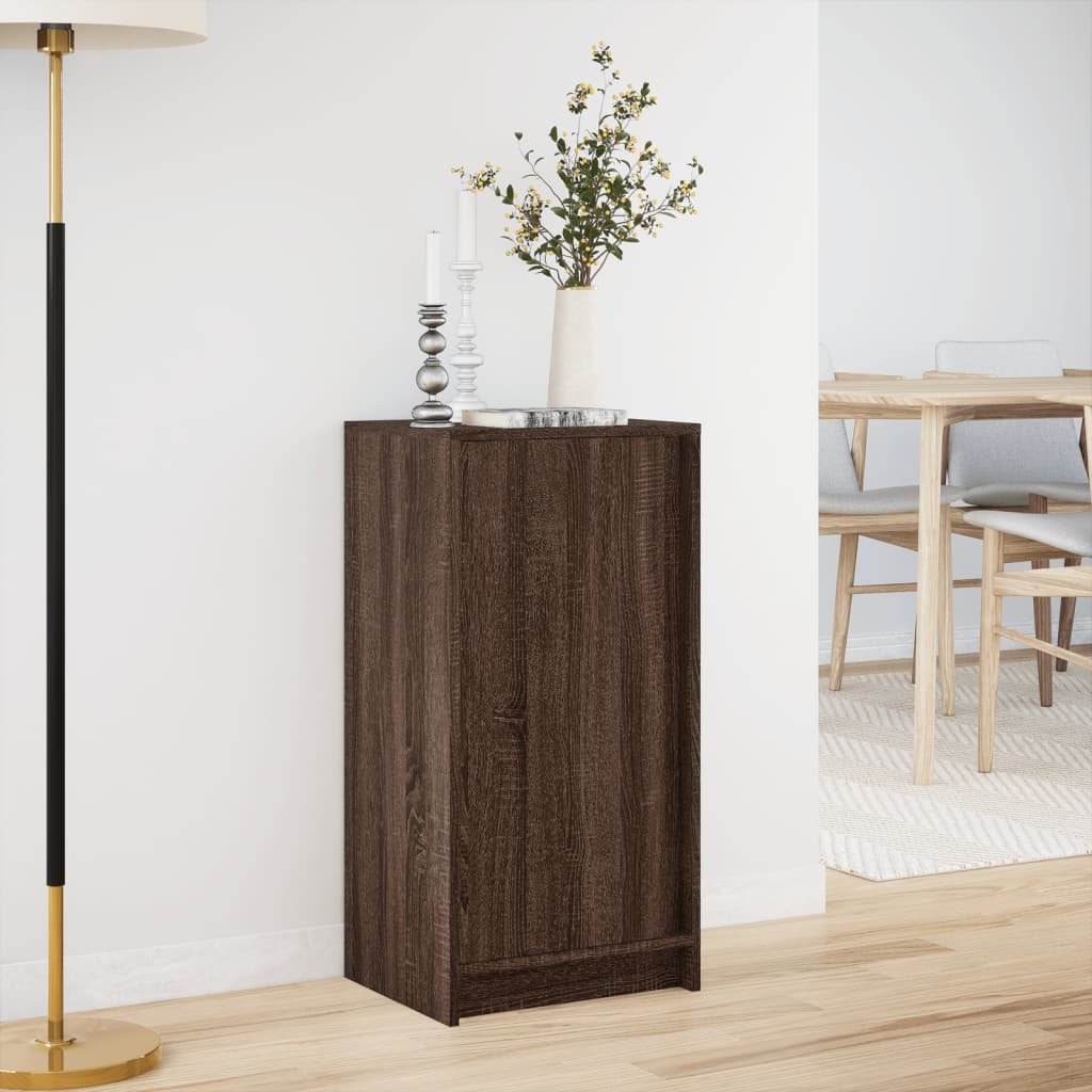 Buffet avec LED chêne marron 42,5x34x85 cm bois d'ingénierie - XIOS