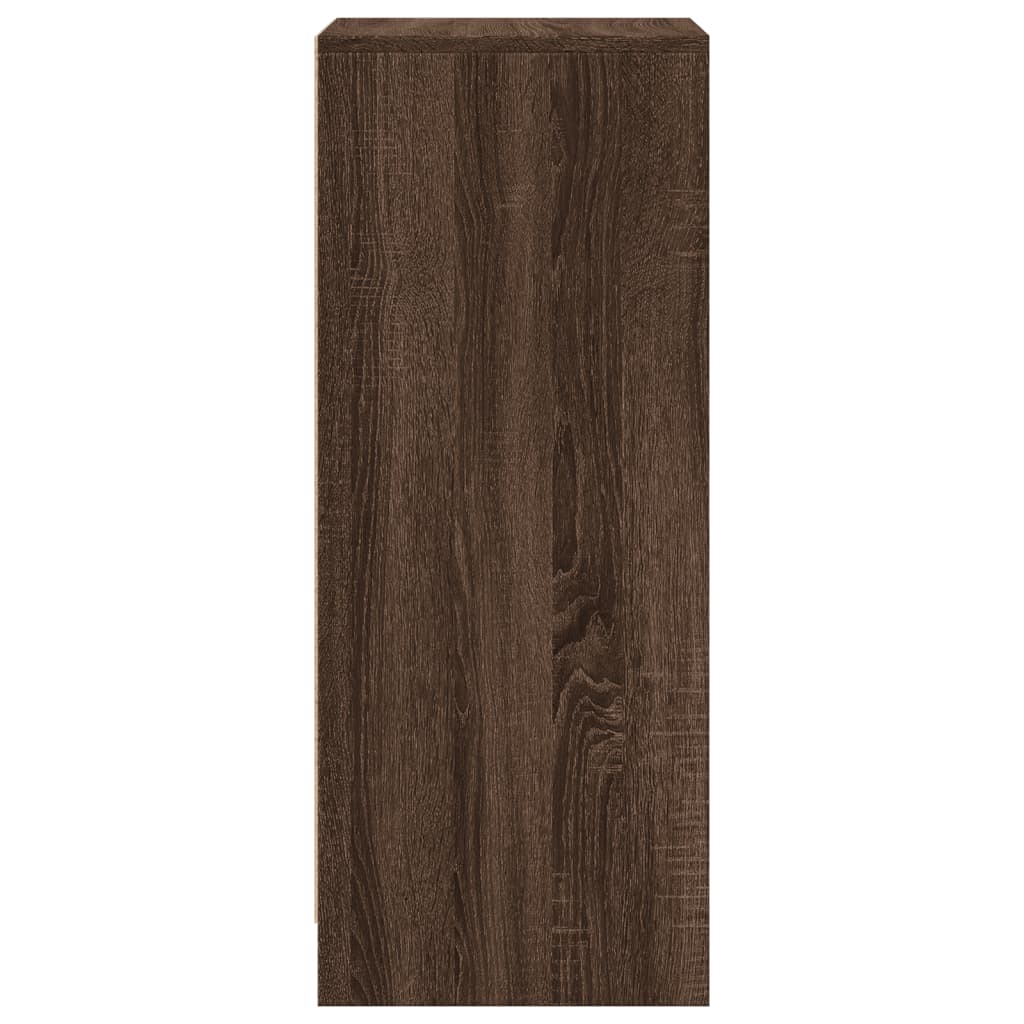 Buffet avec LED chêne marron 42,5x34x85 cm bois d'ingénierie - XIOS