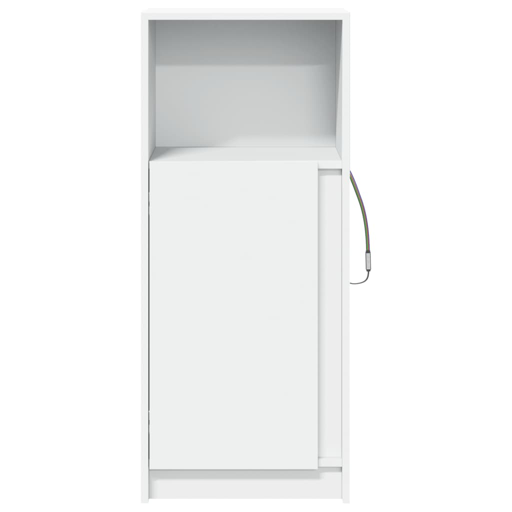 Buffet avec LED blanc 42,5x34x100 cm bois d'ingénierie - XIOS